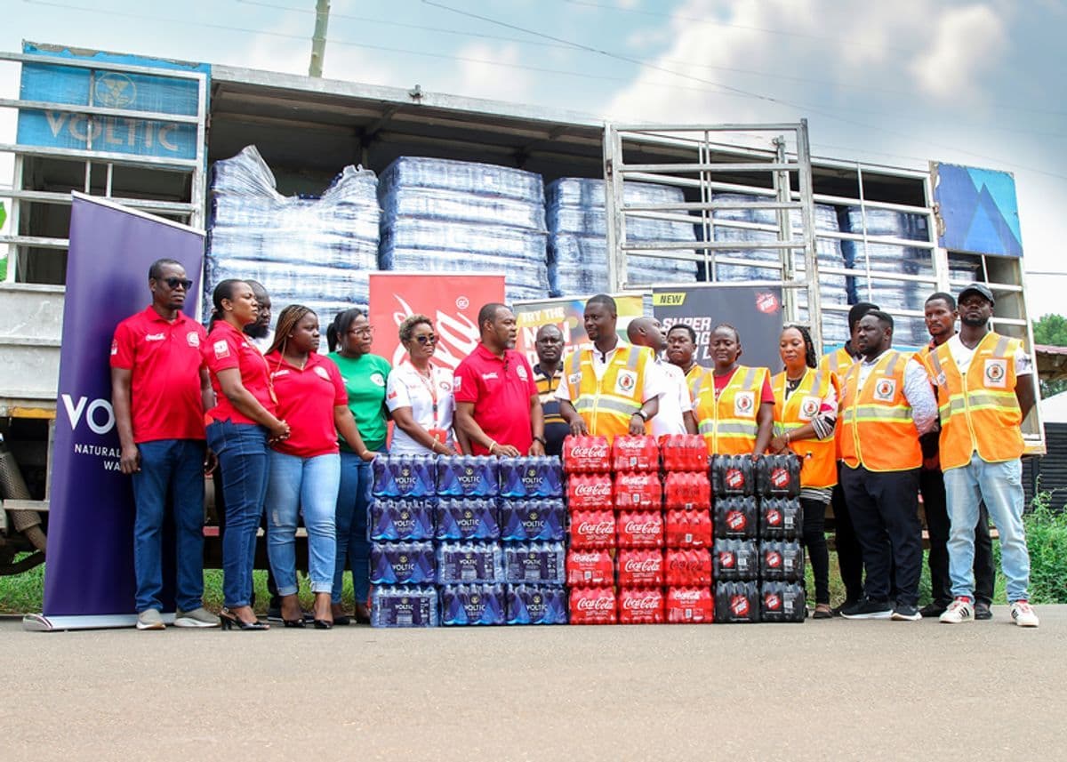 Coca-Cola bottling company of Ghana donates relief items to support flood-affected families in Tema West Municipality