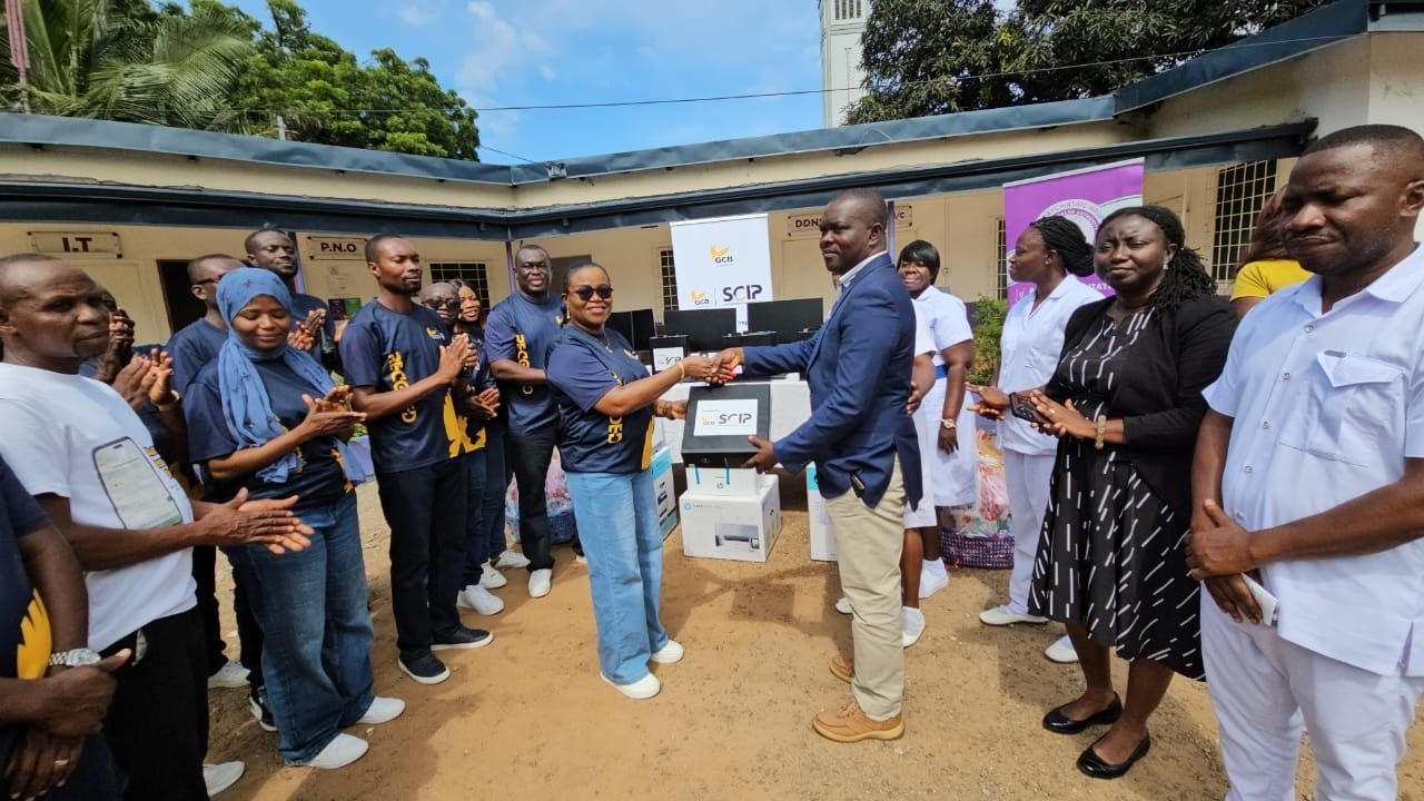 GCB staff CSR: Employees equip Accra Psychiatric Hospital with computers, printers