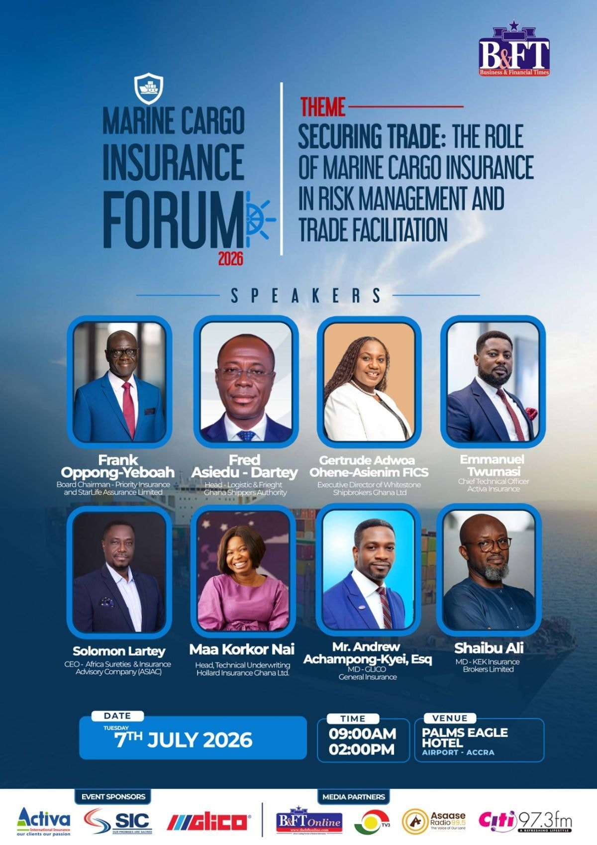 B&FT forum to examine marine cargo insurance reforms, market readiness