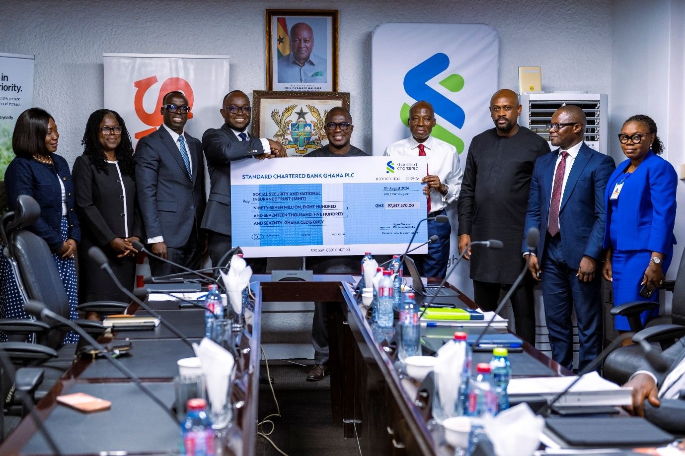 Standard Chartered pays GH¢97.8m dividend to SSNIT