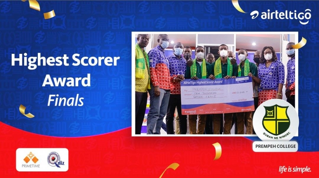 Prempeh College wins NSMQ’s ‘AirtelTigo Highest Scorer Award’ cash prize of GH¢10,000
