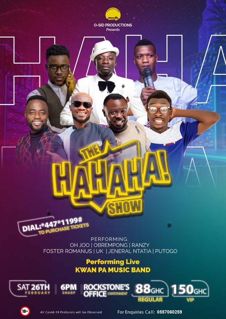 The Hahaha Show slated to thrill patrons tomorrow at Rockstone’s Office