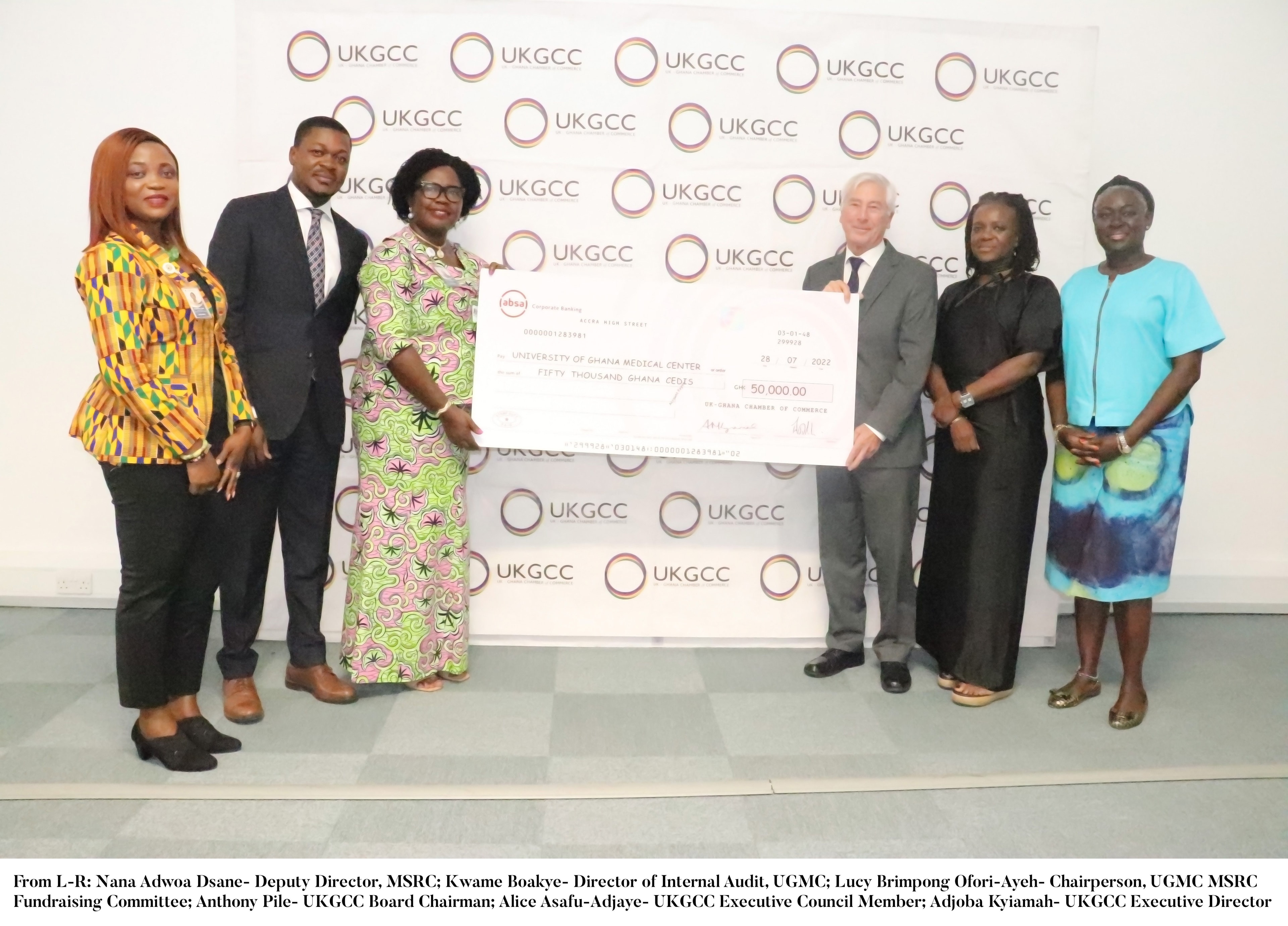 UKGCC donates GH¢50,000 towards establishment of clinical trials unit at UGMC