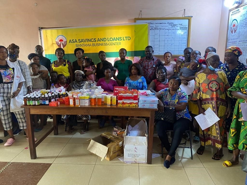 ASA Savings and Loans organizes health screening for residents of Bantama