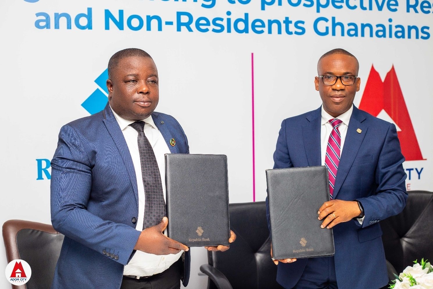 Adom City Estate signs mortgage MoU with Republic Bank