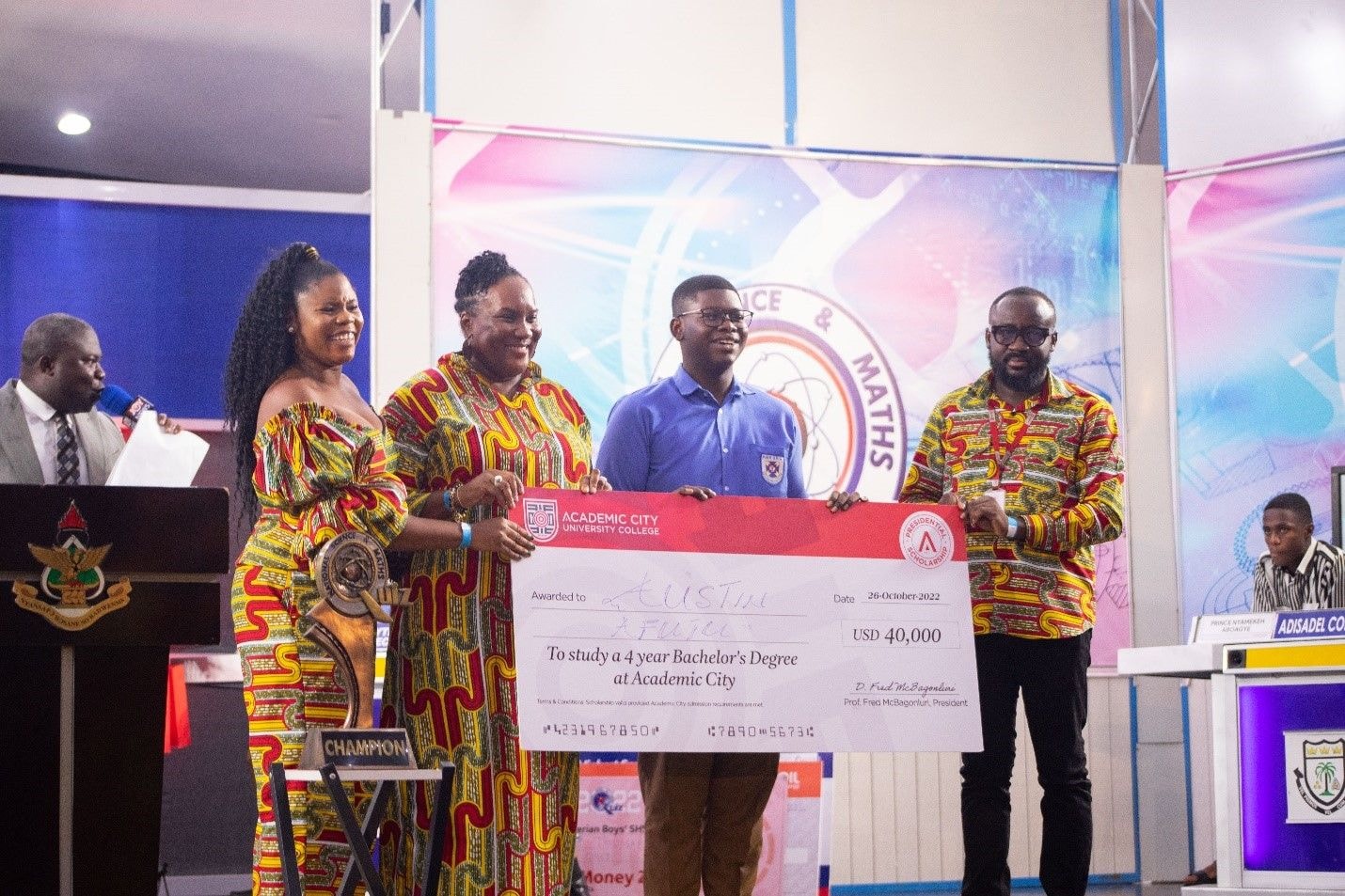 2022 NSMQ winner receives full scholarship from Academic City