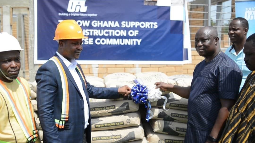 Tullow supports reconstruction of Appiatse Community with 4,000 bags of cement 