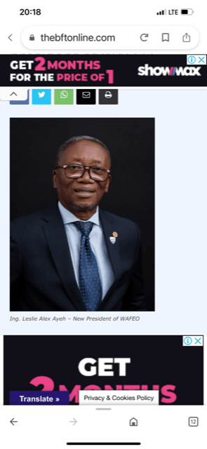 Ayeh joins Bou-Chdid on FAEO board