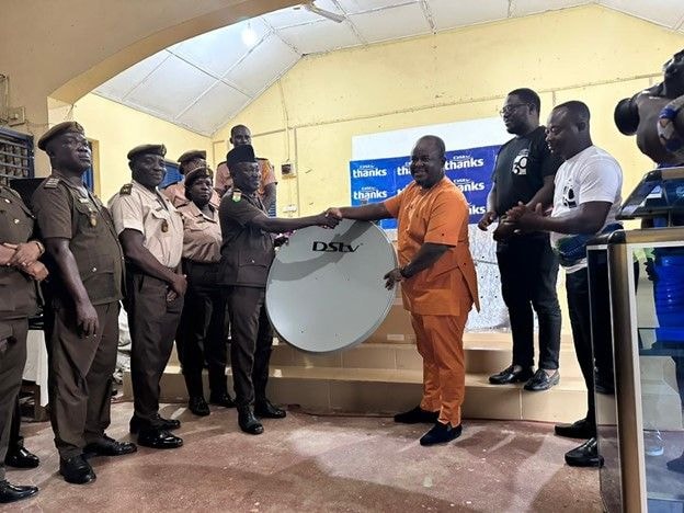 MultiChoice presents DStv Decoder/TV to Senior Correctional Centre in Accra
