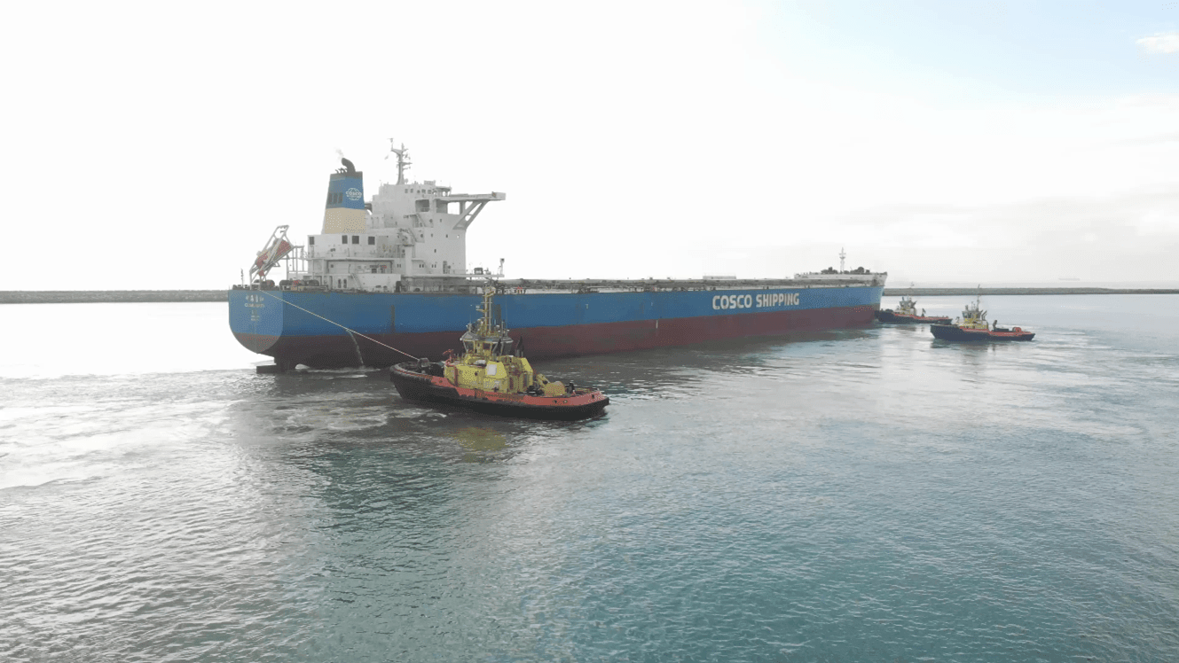 Shippers delighted with historic pilotage, berthing and record loading of Capesize ship at Takoradi Dry Bulk Terminal
