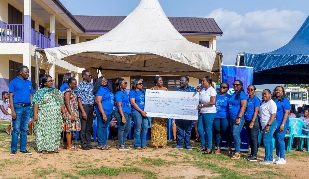 2024 IWD: Stanbic Blue Fusion donates to Serwaa Nyarko Girls’ SHS