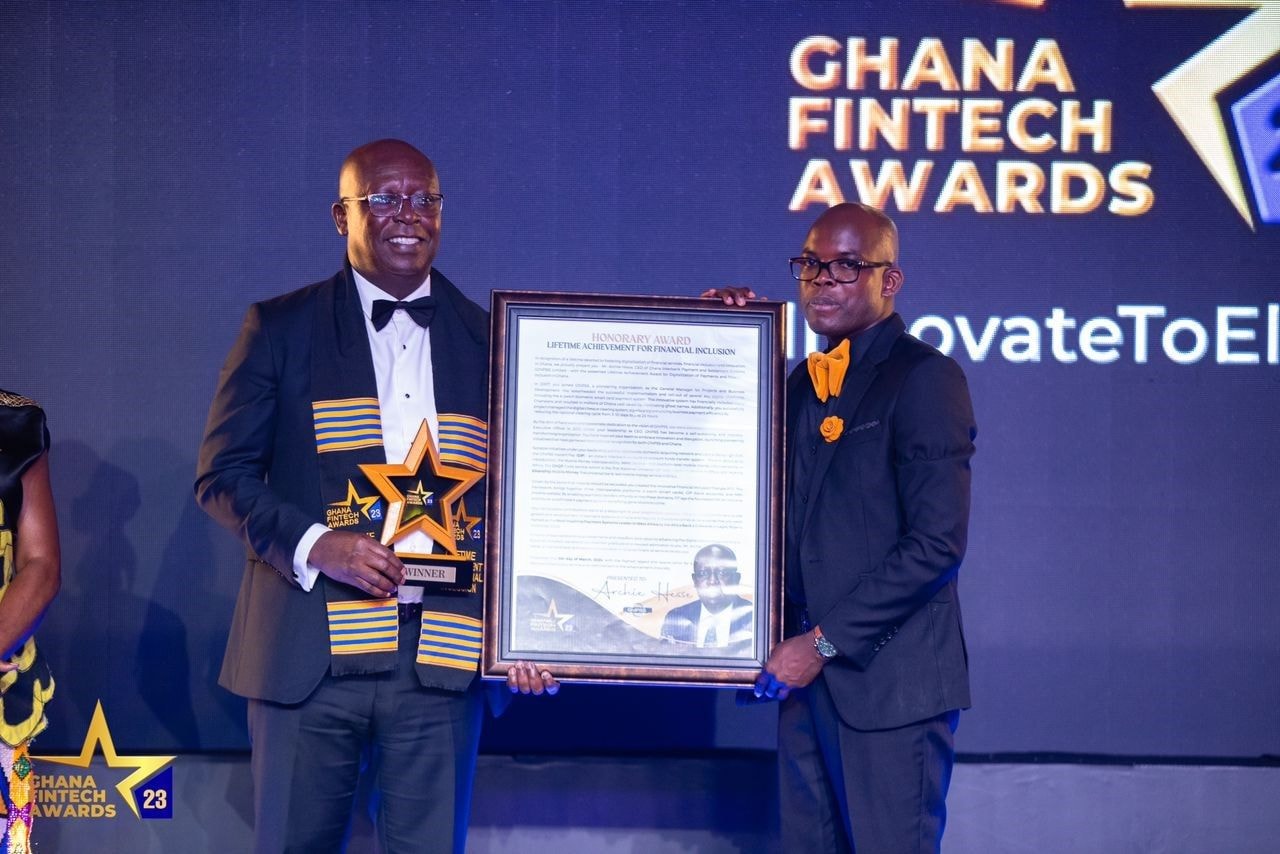 GhIPSS CEO receives lifetime achievement award at Ghana Fintech Awards