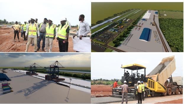 Ashanti regional minsister inspect progress of Boankra terminal