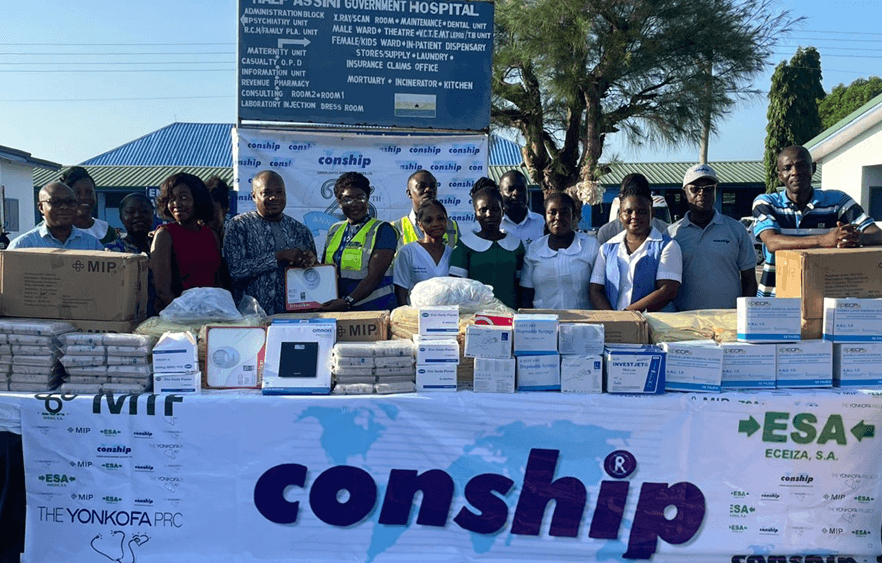 CONSHIP donates medical supplies to Half-Assini Gov’t Hospital