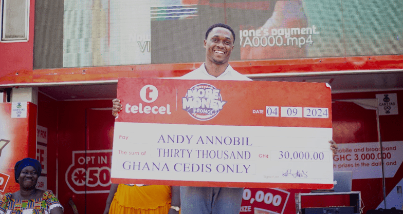Telecel’s fibre broadband customer wins GH¢30,000 in ongoing More Money promo