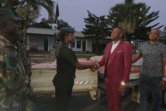 Philanthropist supports two security agencies in Sek-T’di