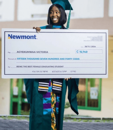 Newmont honours best female Mining Engineering graduate
