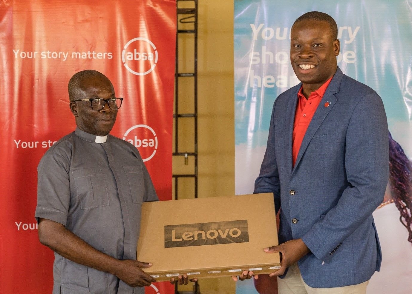 Absa Finance & Legal Team donates to visually impaired students of Okuapemman SHS