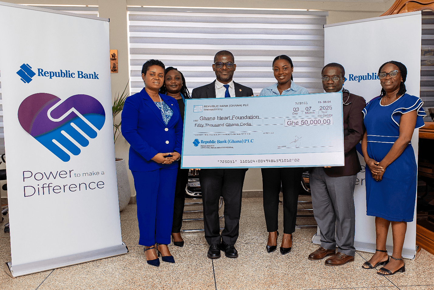 Republic Bank donates to National Cardiothoracic Centre