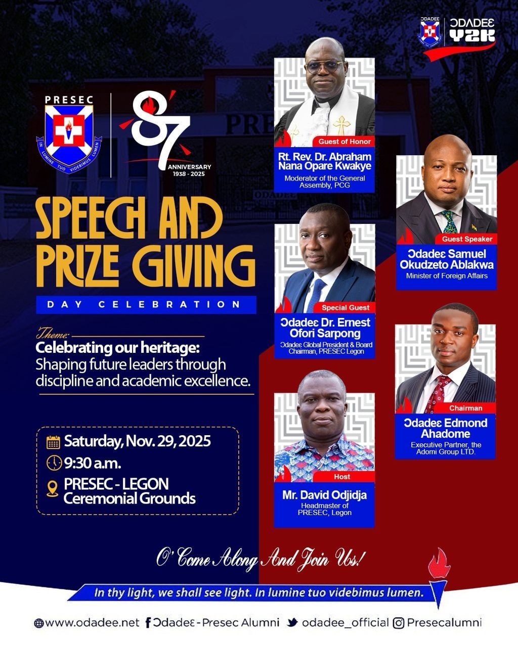 Presec-Legon Millenium Class count their blessings ahead of 87th Speech and Prize Giving day & 25th Anniversary.