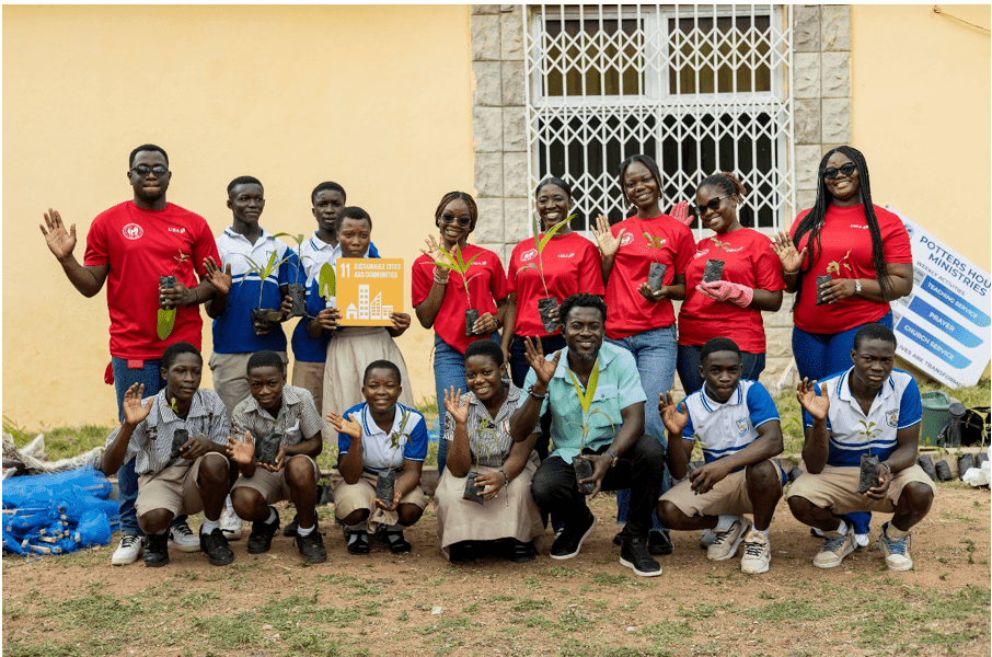 UBA plants trees in support of Cedi@60
