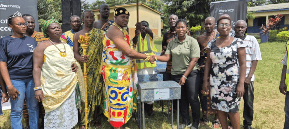 Vivo Energy Ghana replaces concrete desks with recycled plastic desks at Breman Fosuansa D/A Basic School
