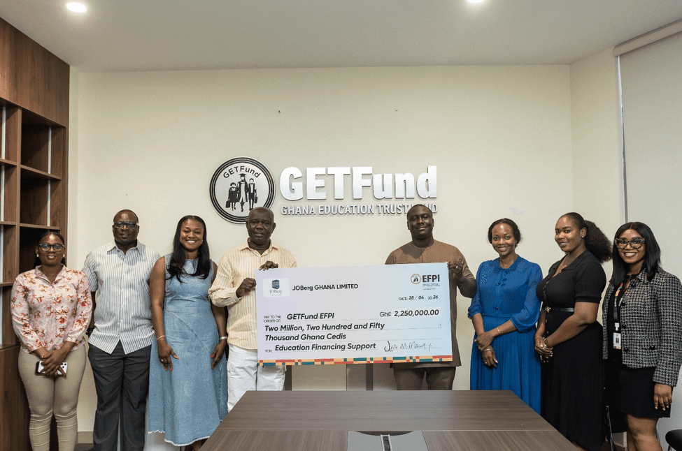 JOBerg donates GHS 2.25m to GETFund: For Afife R/C Primary School