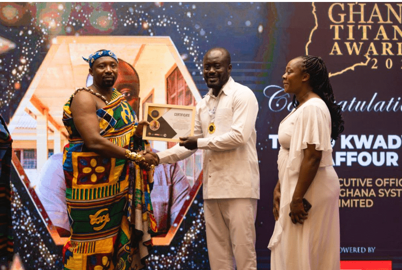 Telligent Ghana Systems CEO Baffour Kwadwo Tonto honoured at 100 Ghana Titans Awards 2026