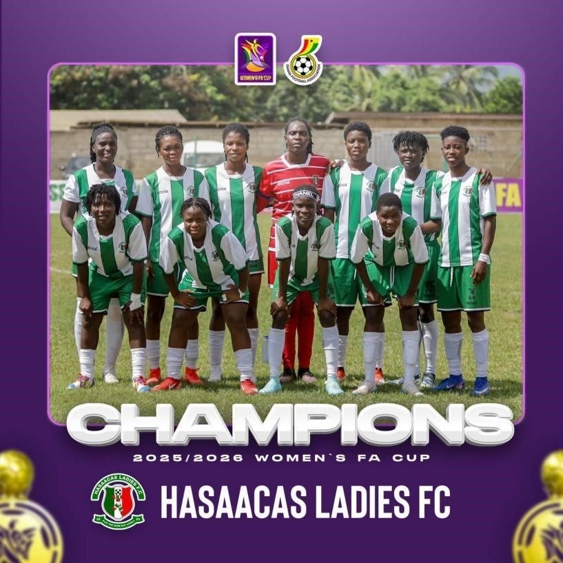 Hasaacas Ladies beat Army Ladies to clinch FA Cup title