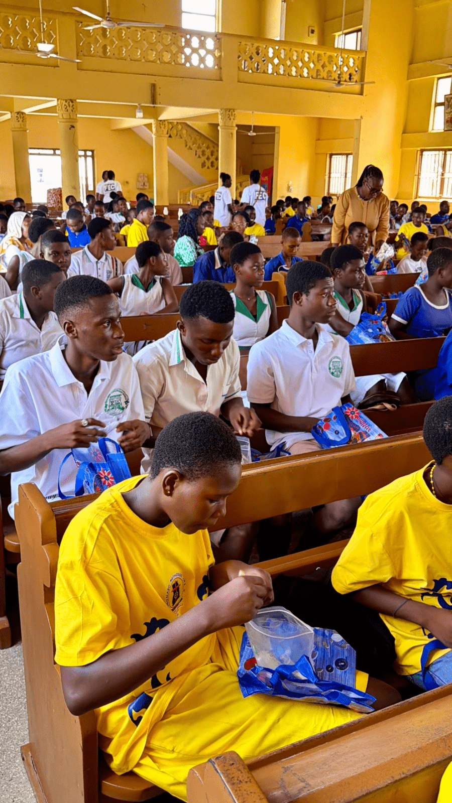 UPSA, HUSS Petroleum take Okyir Festival Education and TVET skills to Anomabo pupils