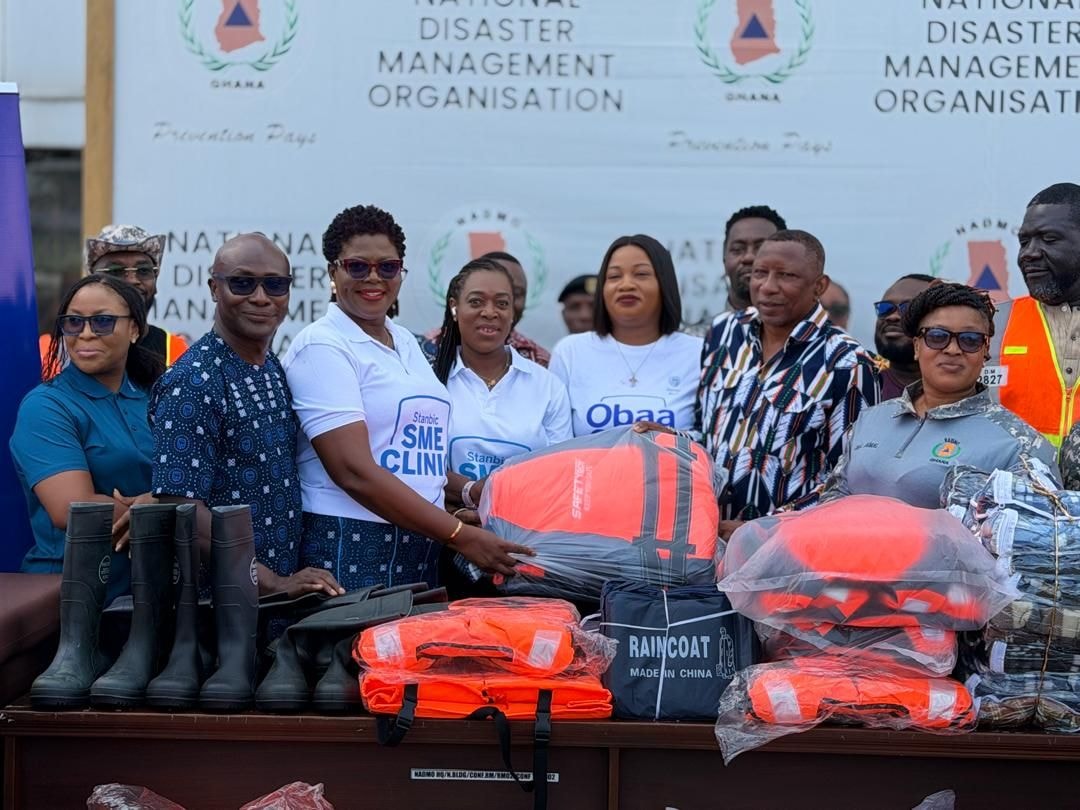 Stanbic Bank donates GH¢400,000 to NADMO for flood and fire relief