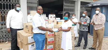 Zen Petroleum presents items to Effia Nkwanta Regional Hospital