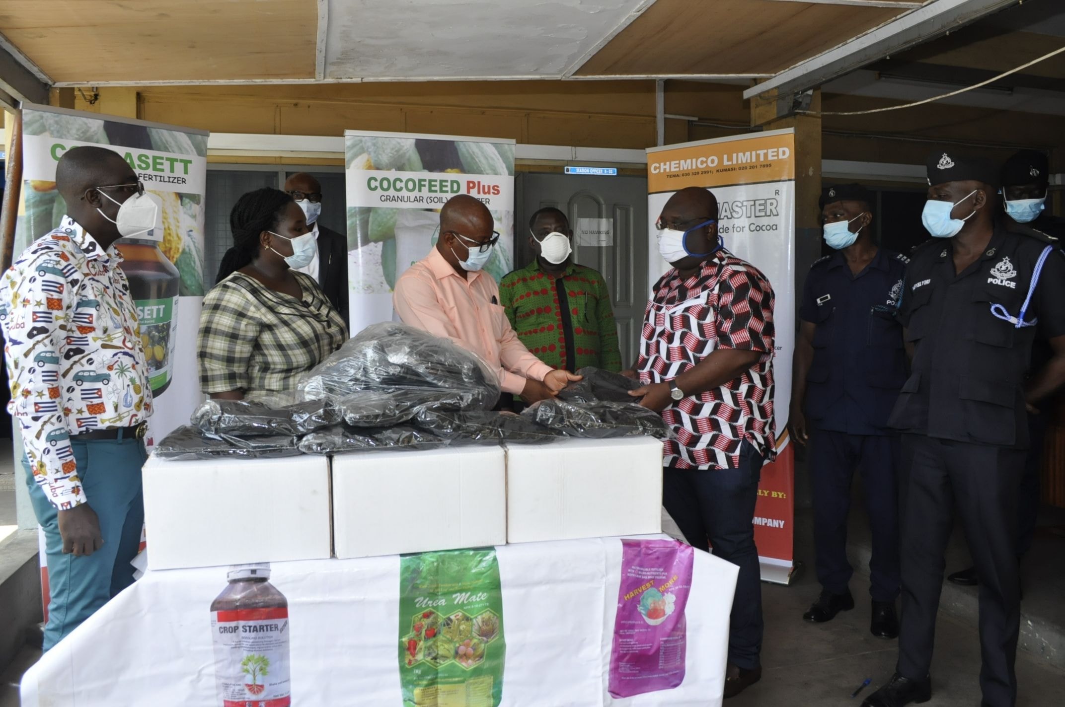 Chemico donates 2,000 face masks to Tema Regional Police Command & Marine Unit