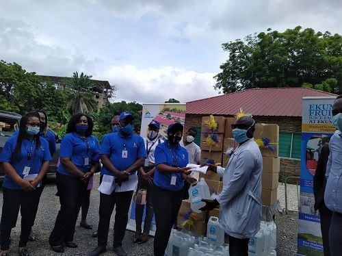GEXIM Bank staff support 3 health facilities to fight COVID-19
