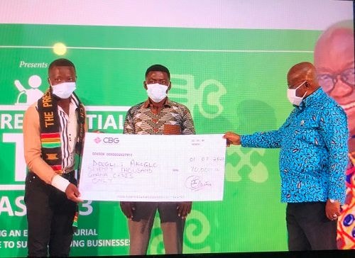 Douglas Akoglo wins Presidential Pitch ... walks away with GH¢100,000