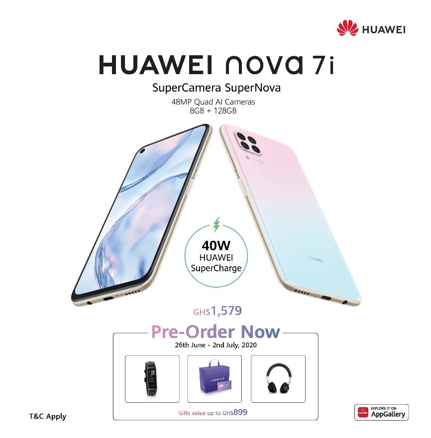 Pre-order the new Huawei Nova 7i and enjoy free amazing gifts
