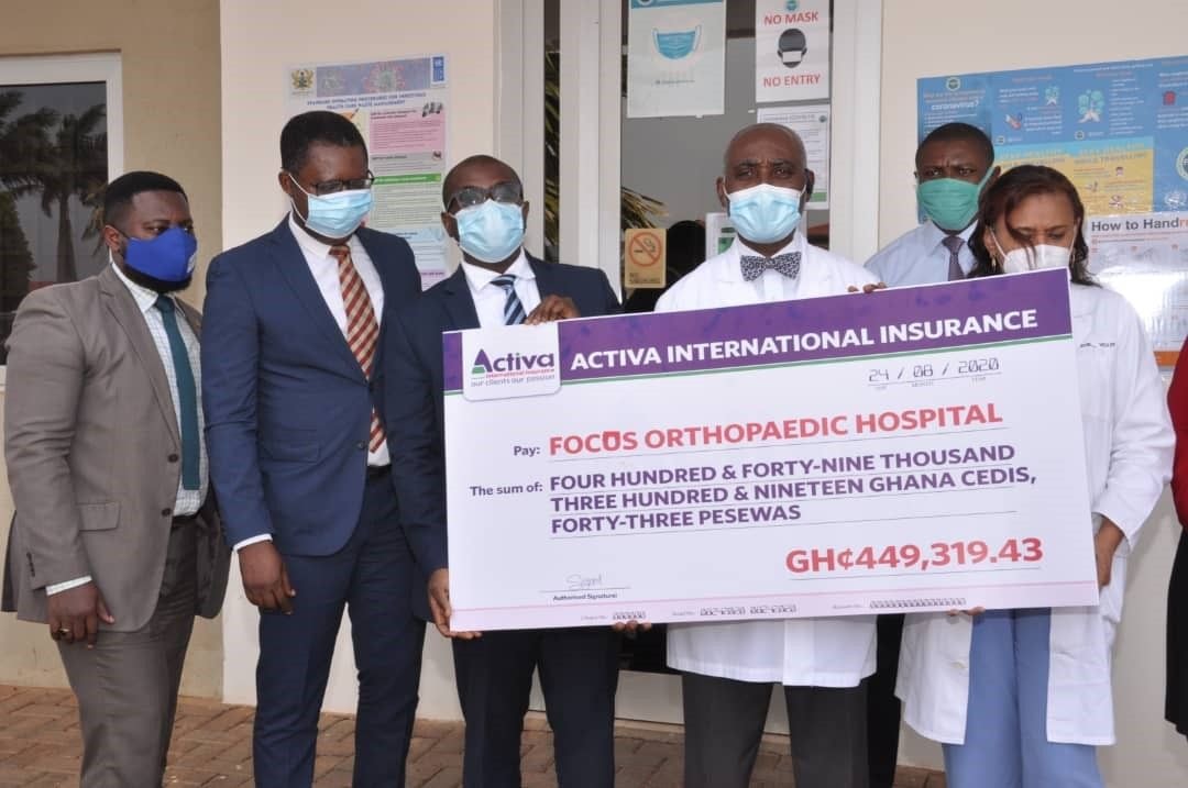 Activa pays insurance claim of over GH¢449,000 to FOCOS Orthopedic Hospital