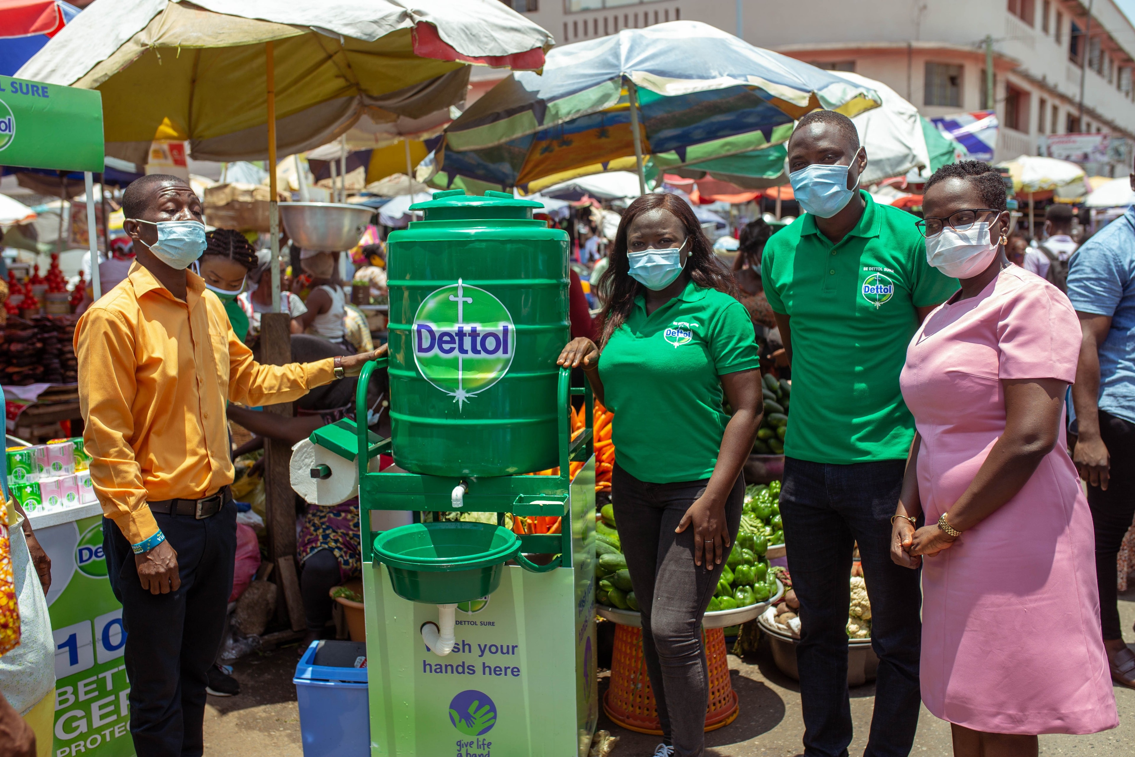 Dettol installs 15 handwashing station in Accra markets