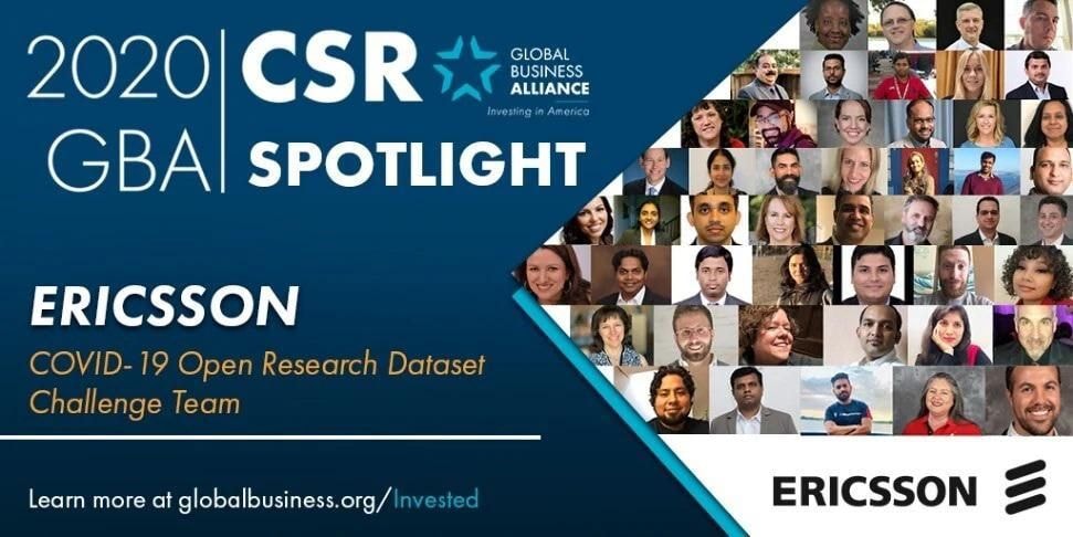 Ericsson recognized for COVID-19 response leadership by Global Business Alliance 