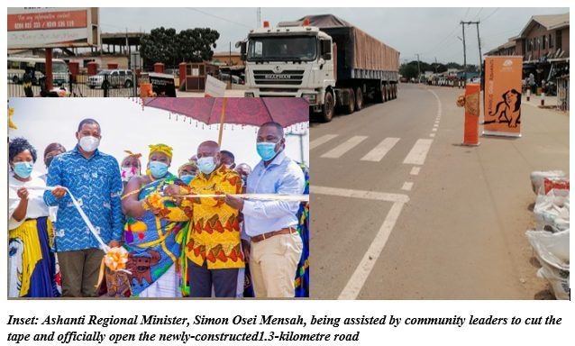 AGA constructs 1.3-kilometre asphalt road in Obuasi