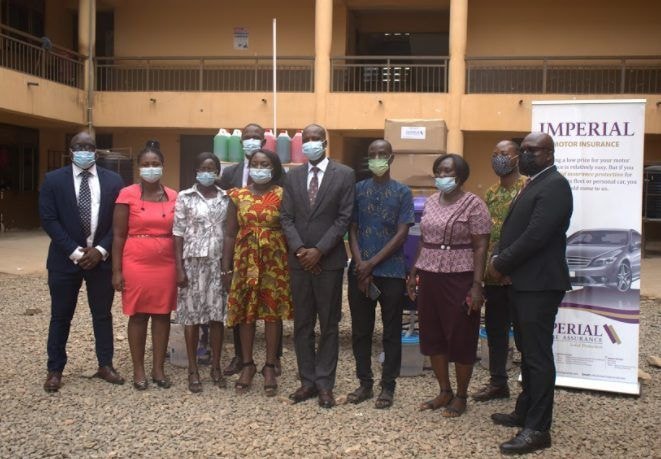 Imperial General Assurance donates COVID-19 preventive items to basic schools in Accra