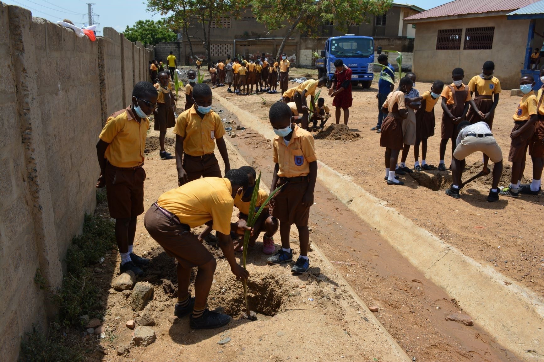 MPS greens Tema Manhean Primary School with 200 trees
