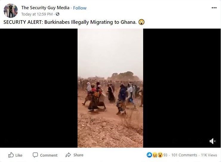 Insufficient evidence to back viral video of Burkinabees illegally migrating to Ghana