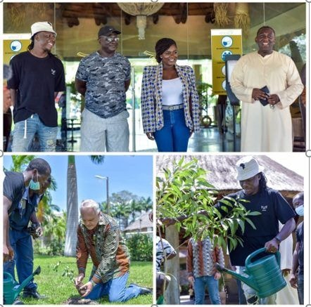 Stonebwoy, Dentaa & others join Royal Senchi to plant trees