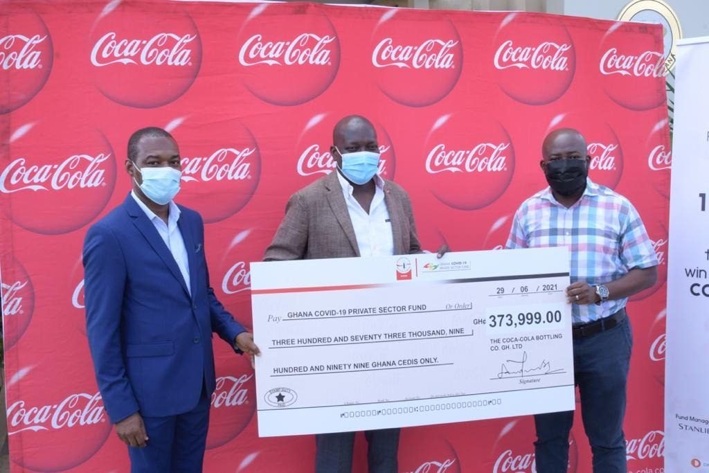 Coca-Cola donates GH¢745, 955 to COVID-19 Private Sector Fund