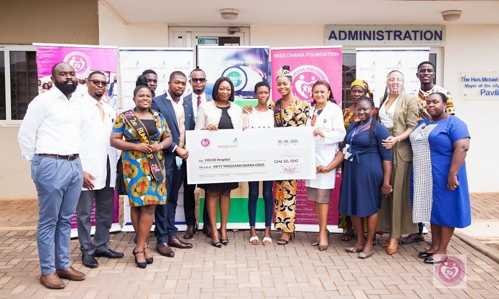 Miss Ghana Foundation, GNGC supports cost of surgery for16 year old scoliosis patient