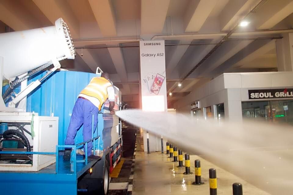 Airports disinfection chemical very efficacious