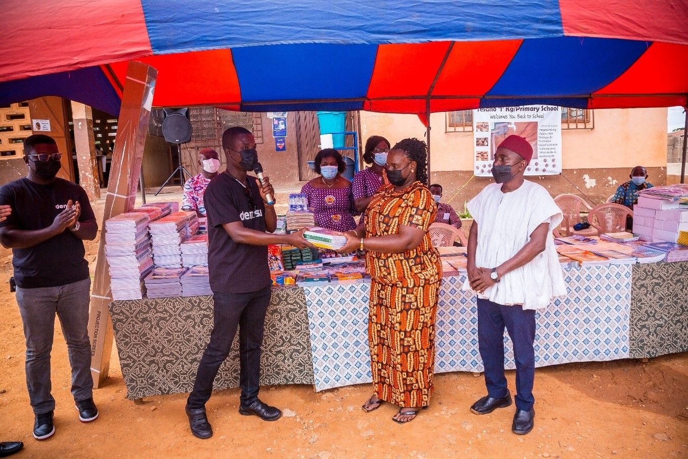 Dentsu Ghana donates educational materials to Tesano cluster of schools