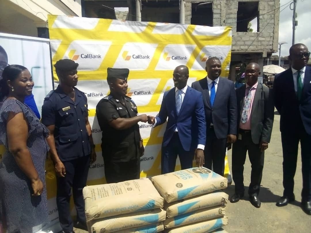 CalBank donates 100 bags of cement to Adabraka Police Station
