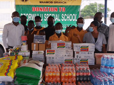 ASA presents items to Dzorwulu Special School